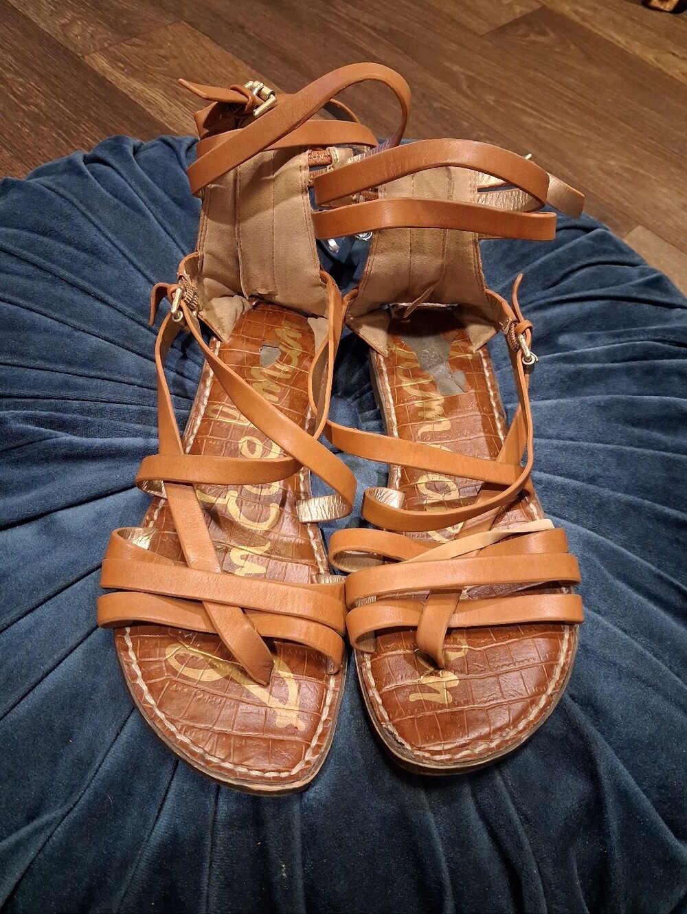 Sam  Edelman Women’s Strappy Tan Leather Sandals